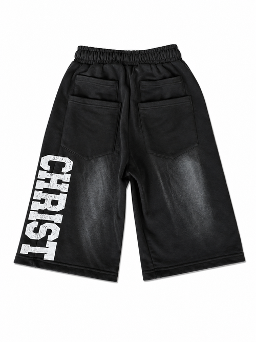 Christ 3/4 Capri Shorts (White)