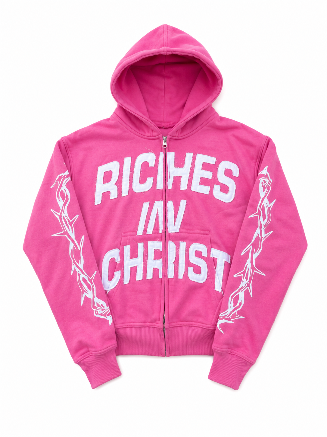 Riches In Christ Zip-Up Hoodie (Pink)